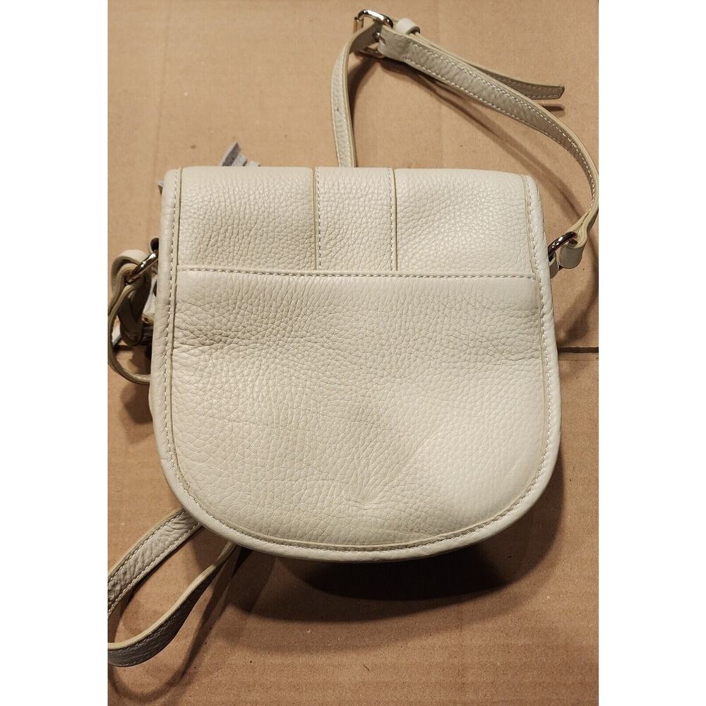 Isaac Mizrahi Beige Pebbled Leather Crossbody shoulder purse Bag new W/ Out Tags - Picture 4 of 4